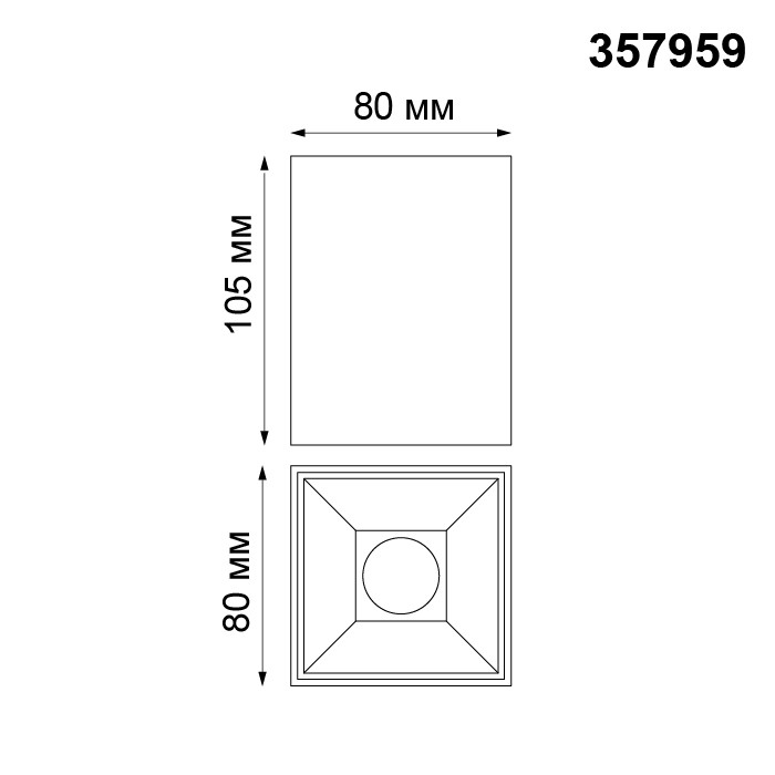 Светильник потолочный светодиодный Novotech Recte 357959 черный 10W 200-260V