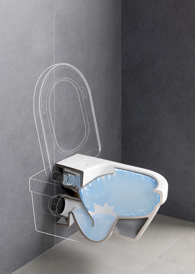 Унитаз подвесной Gustavsberg Hygienic Flush WWC 5G84HR01 с сидением с механизмом плавного закрывания