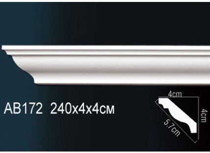 Карниз потолочный полиуретановый Перфект AB172 2400х40х40 мм