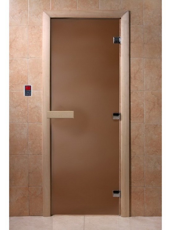 Дверь для сауны стеклянная Doorwood DW00021 бронза матовая 700х1900 мм