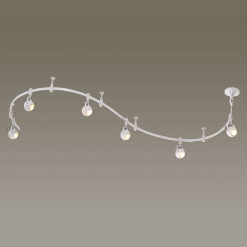 Светильник трековый с гибкой шиной Odeon Light Pulla 3804/6TR белый GU10 6х50W