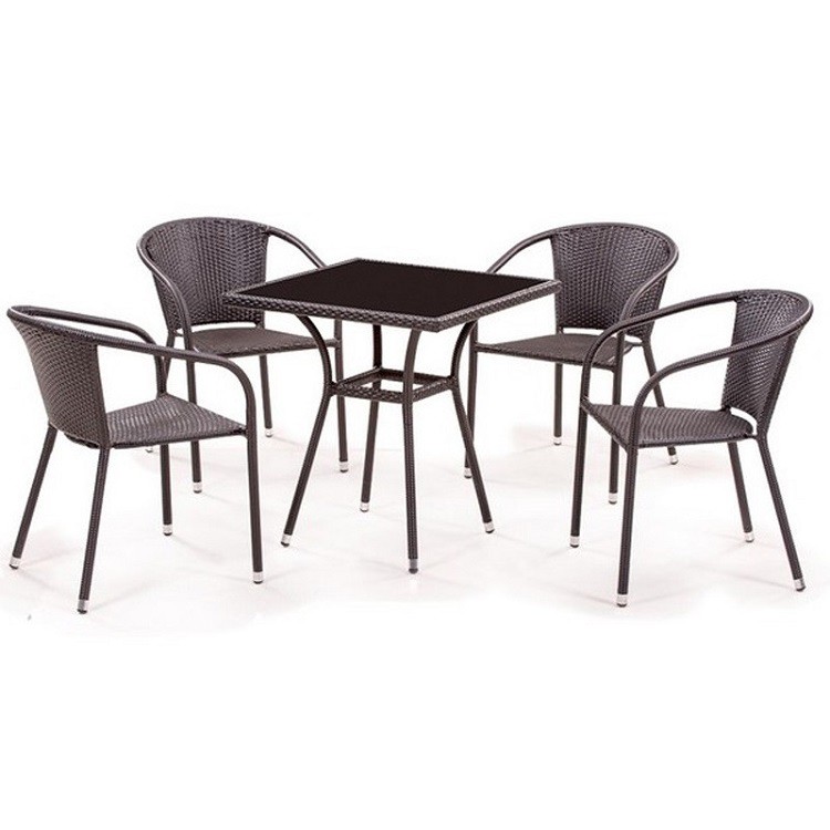 Комплект мебели Афина-Мебель T282BNS-Y137C-W51-4PCS коричневый