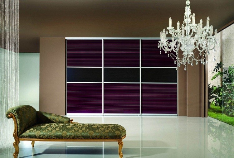 Дизайнерская 3D панель из стекла Artpole Barcode лиловый 600х600 мм