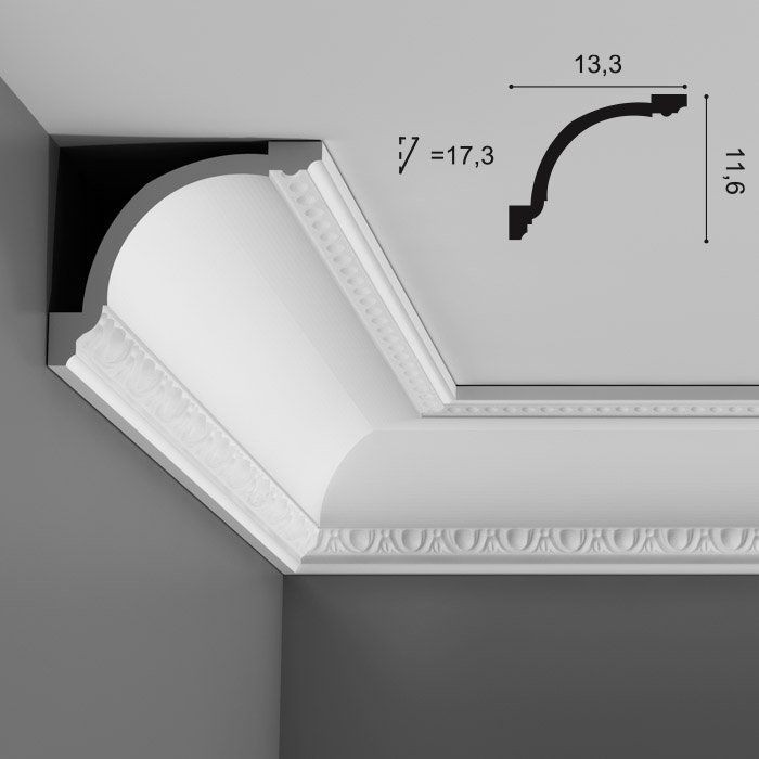 Карниз потолочный полиуретановый Orac Decor Luxxus C216 2000х133х116 мм