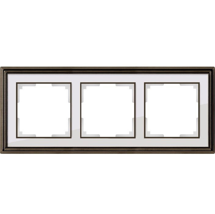 Рамка трехместная Werkel Palacio WL17-Frame-03 бронза/белый
