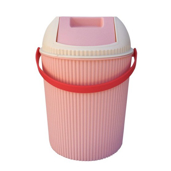 Бак для мусора с крышкой 2002 розовый