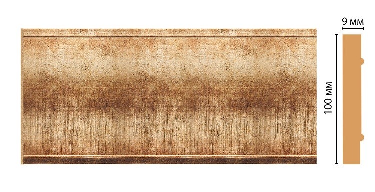 Панель декоративная Decomaster Золото B10-126 2400х100 мм