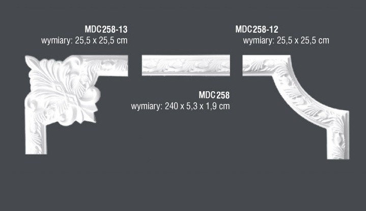 Угловой элемент для молдинга Mardom Decor MDC258-13 255х255 мм