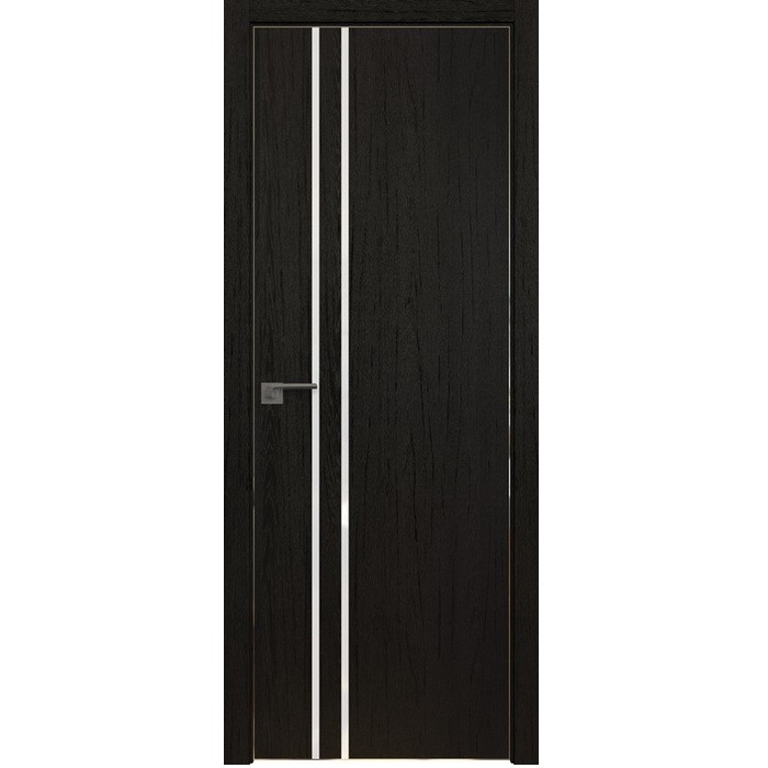 Дверное полотно Profil Doors 35ZN экошпон Дарк браун стекло белое матовое 2000х900 мм с врезкой под магнитный замок и скрытые петли