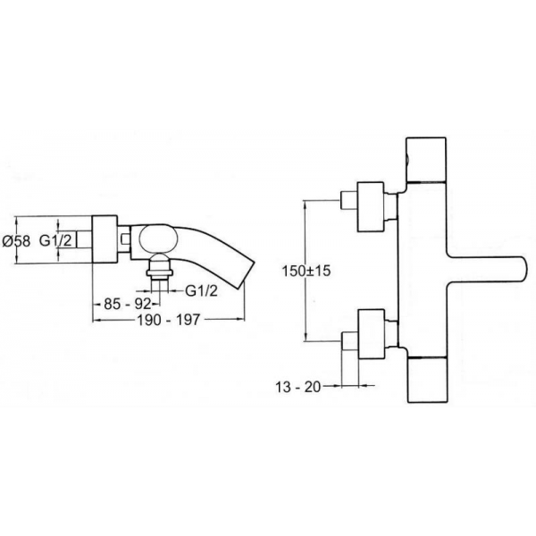 Смеситель для ванны Jacob Delafon Talan E10105RU-CP