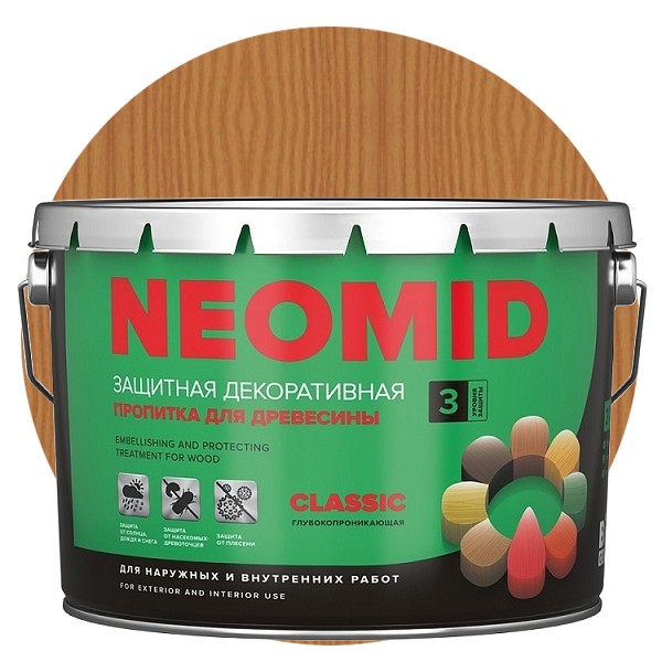 Пропитка для древесины Neomid Bio Color Classic Орегон 9 л