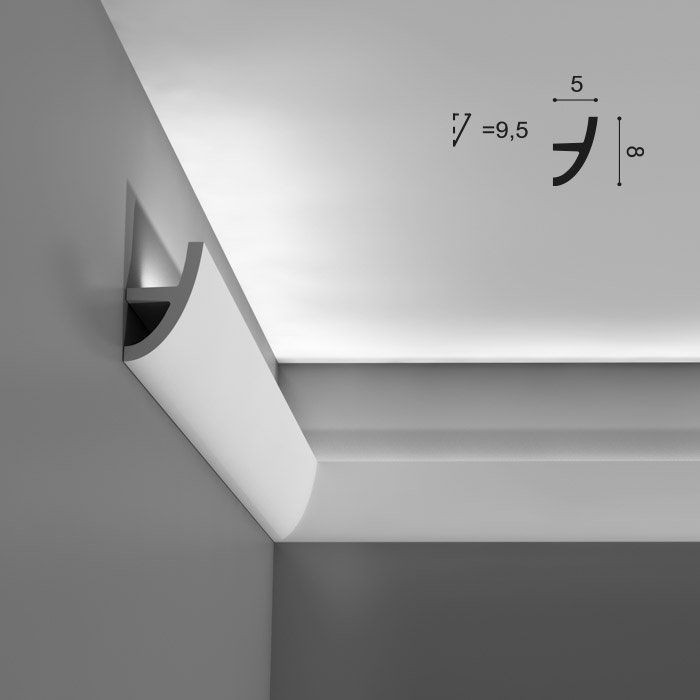 Профиль полиуретановый Orac Decor Ulf Moritz C373F Antonio 2000х50х80 мм для скрытого освещения 