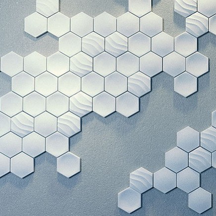 Дизайнерская 3D панель из гипса Artpole Heksa-button 200x173 мм