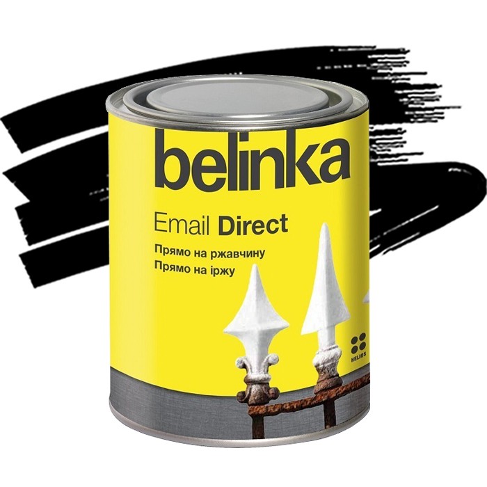 Эмаль антикоррозионная по ржавчине Belinka Email Direct черная 0,75 л