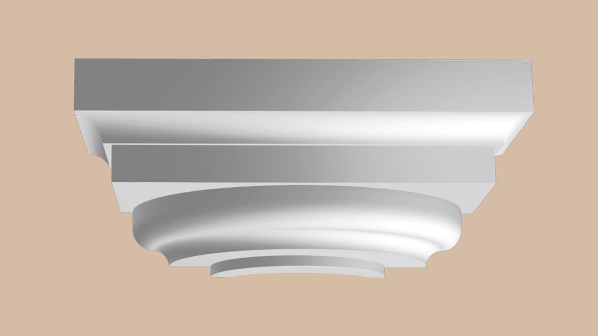Полукапитель полиуретановая Decomaster 90024-5H 170х420х210 мм