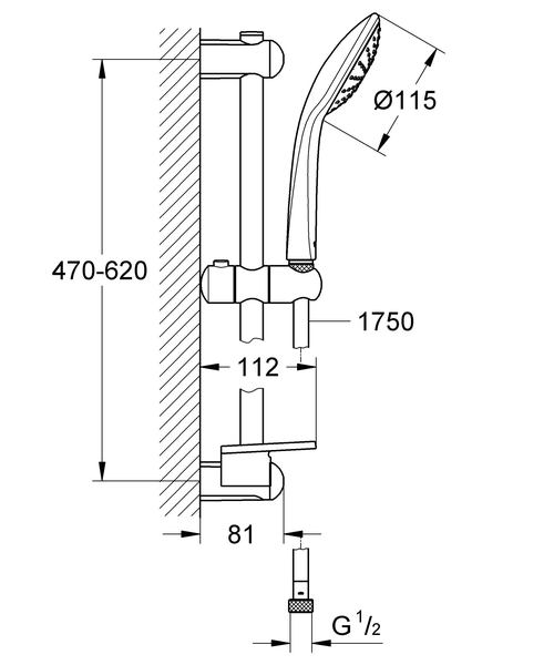 Душевой гарнитур Grohe Euphoria Mono 27266001