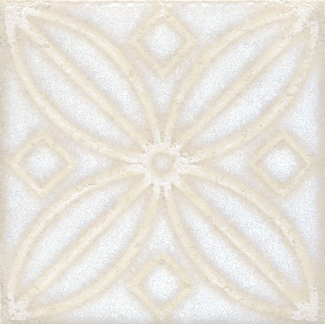 Вставка керамическая Kerama Marazzi STG/B402/1266 Амальфи орнамент белая 99х99 мм