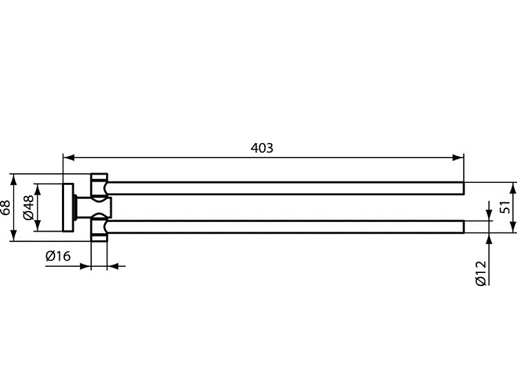 Полотенцедержатель Ideal Standard IOM A9131AA двойной поворотный