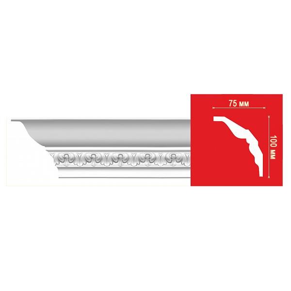 Плинтус потолочный полиуретановый Decomaster DT 3 2400х102х74 мм