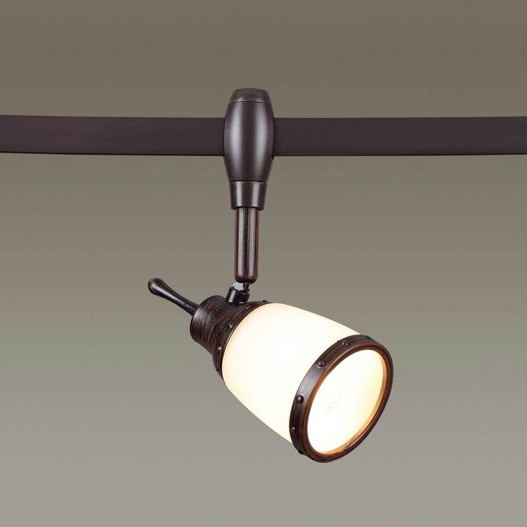 Светильник трековый Odeon Light Lofia 3806/1 коричневый E14 60W