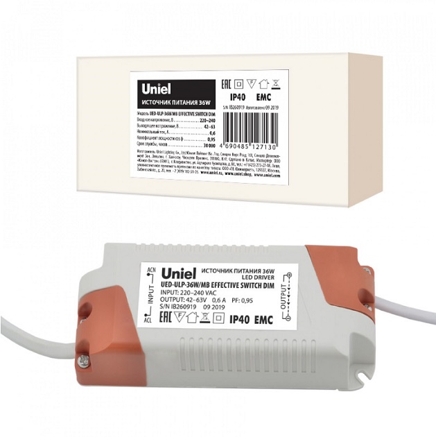Блок питания Uniel UED-ULP-36W/MB Effective Switch Dim IP40 36 Вт диммируемый