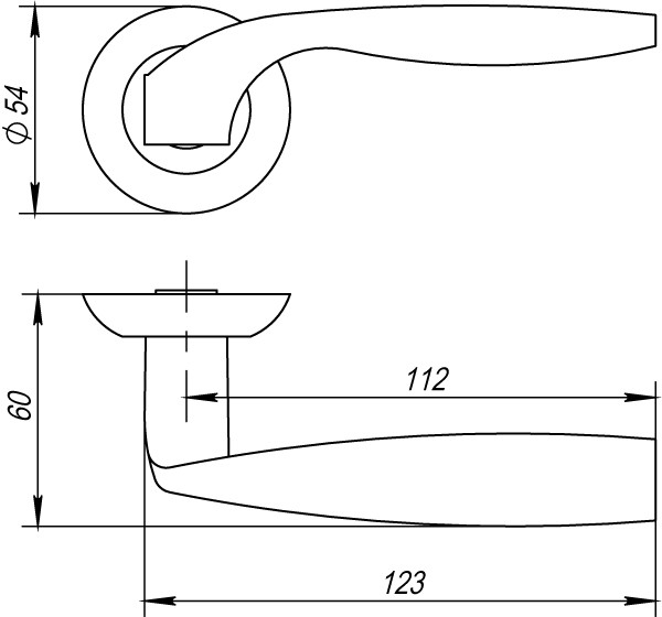 Ручка дверная Fuaro Boston AR SN/CP-3 