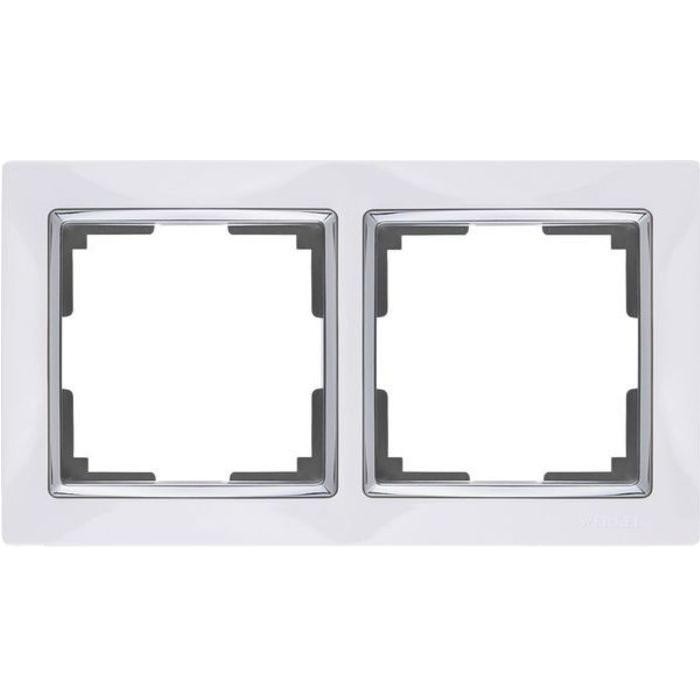 Рамка двухместная Werkel Snabb WL03-Frame-02-white белая