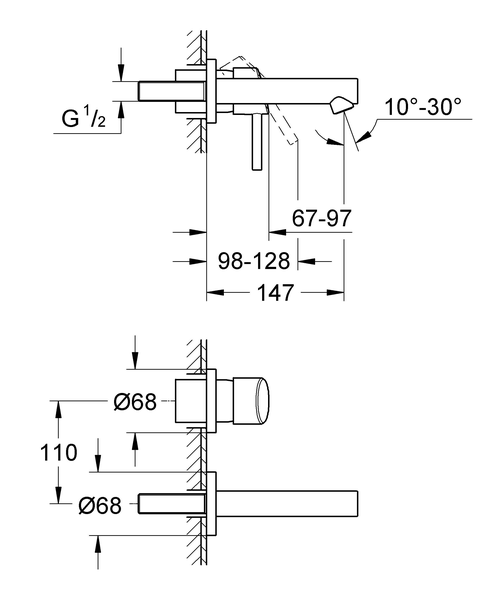 Смеситель для раковины Grohe Concetto 19575001