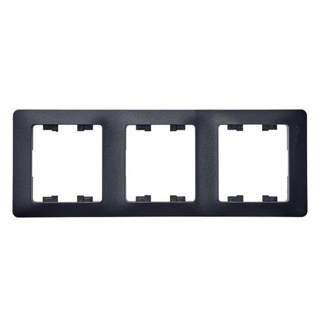 Рамка трехместная Schneider Electric Glossa GSL000703 антрацит 
