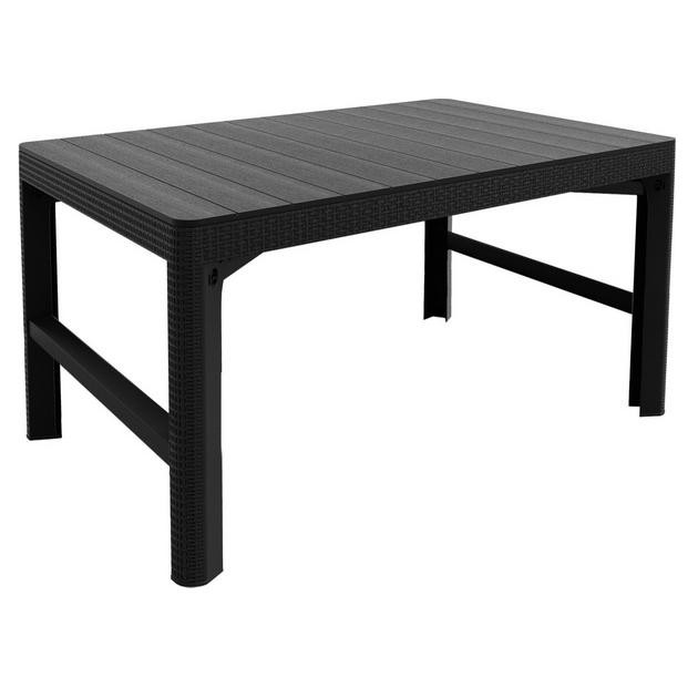 Стол пластиковый Keter Lyon smooth table с регулируемой высотой столешницы графит