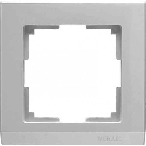 Рамка одноместная Werkel Stark WL04-Frame-01 серебряная