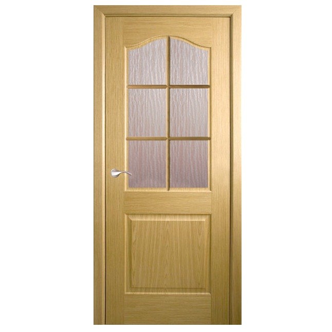 Дверное полотно Belwooddoors Капричеза Дуб стекло кора дуба с деревянной рамкой 2000х900 мм
