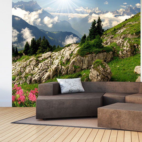 Фотообои виниловые на флизелиновой основе Decocode Альпийский луг 26-0509-PG 2,6х2,5 м  