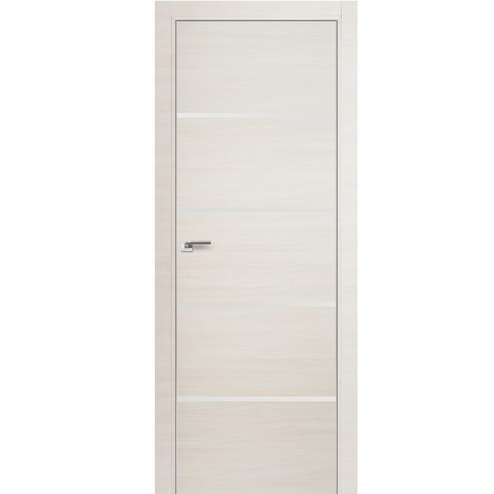Дверное полотно Profil Doors 20Z экошпон Эшвайт кроскут стекло VG белый глянец 2000х700 мм с врезкой под магнитный замок и скрытые петли
