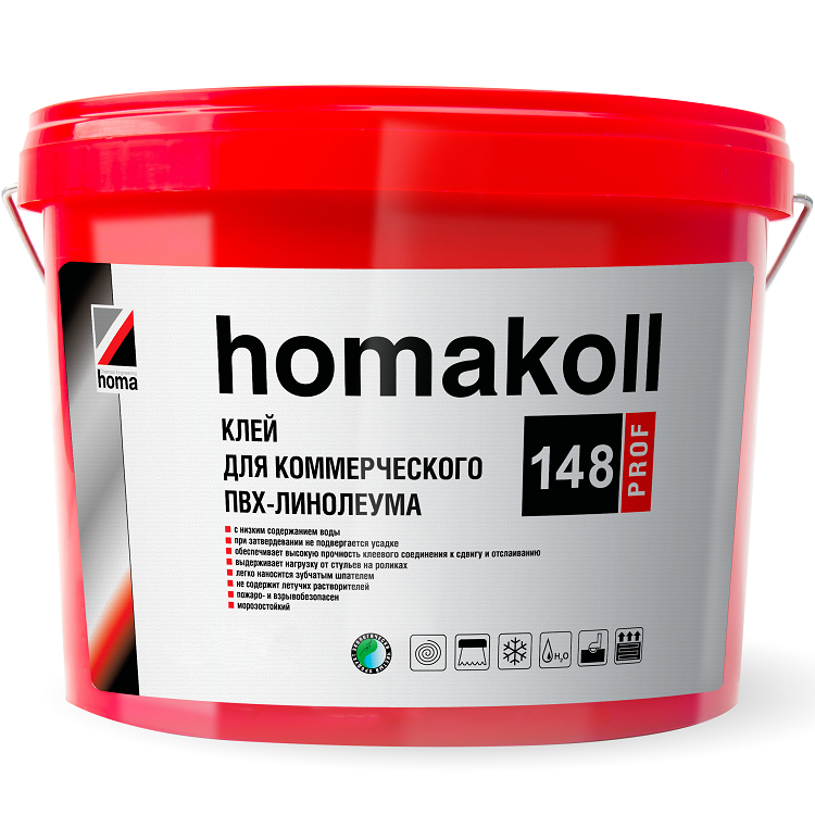 Клей Homakoll 148 Prof  для коммерческого ПВХ-линолеума 28 кг
