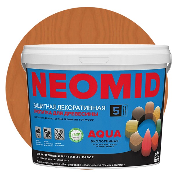 Пропитка для древесины Neomid Bio Color Aqua Кедр 2,3 л