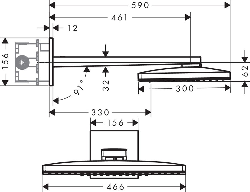 Верхний душ Hansgrohe Rainmaker Select 24005400