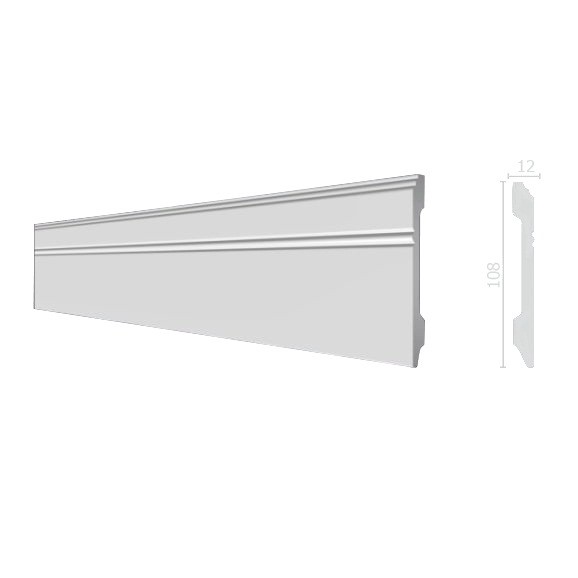 Плинтус из дюрополимера Decor-Dizayn DD105 2000х108х12 мм