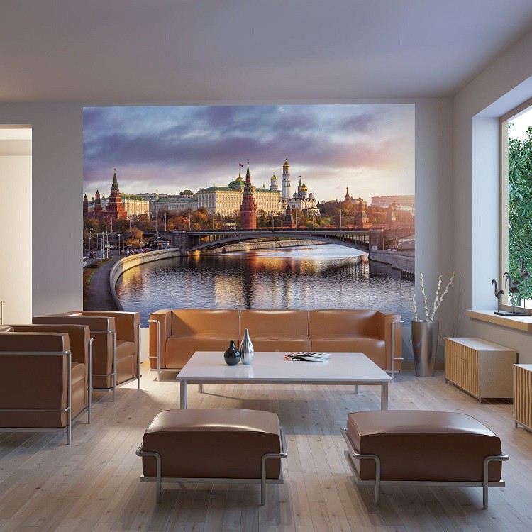 Фотообои виниловые на флизелиновой основе Decocode Вид на Кремль 32-0014-WL 3х2 м