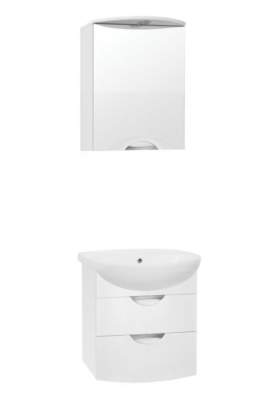 Шкаф зеркальный Style Line Жасмин-2 55/С Люкс белый