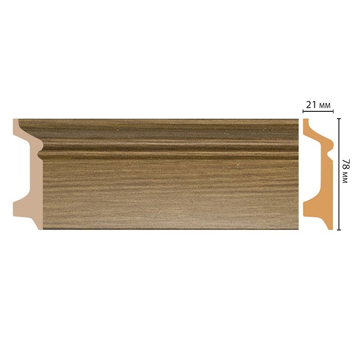Плинтус из дюрополимера Decomaster D122-73 2400х78х21 мм