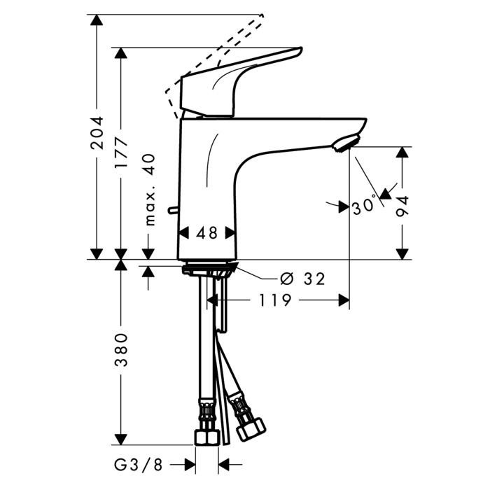Смеситель для раковины Hansgrohe Focus 31607000