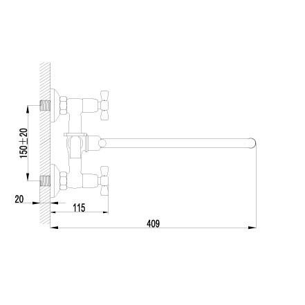 Смеситель для ванны Lemark Benefit LM2551C