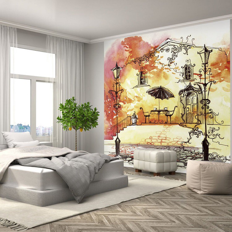 Фотообои виниловые на флизелиновой основе Decocode Зарисовка 31-0417-GY 3х2,8 м