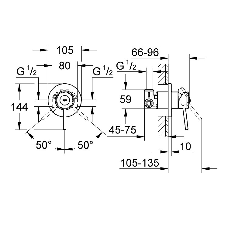Смеситель для душа Grohe BauClassic 29048000