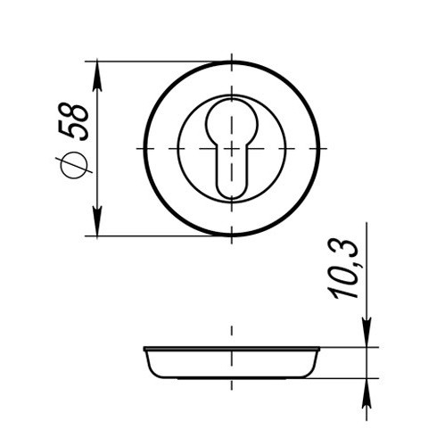 Накладка под цилиндр Fuar ET SM Gold-24