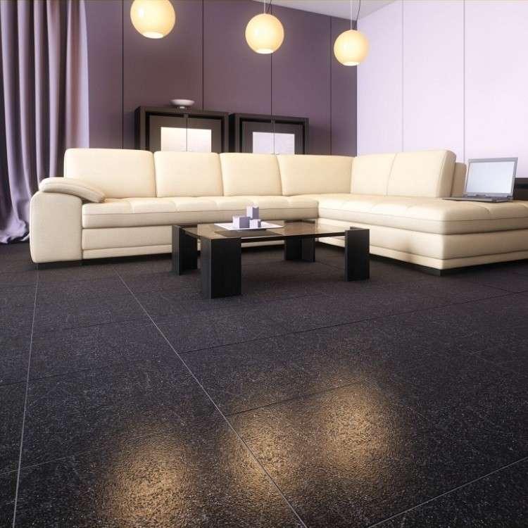 Керамогранит Grasaro Quartzite G-173/S (GT-173/gr) матовый черный 400х400 мм