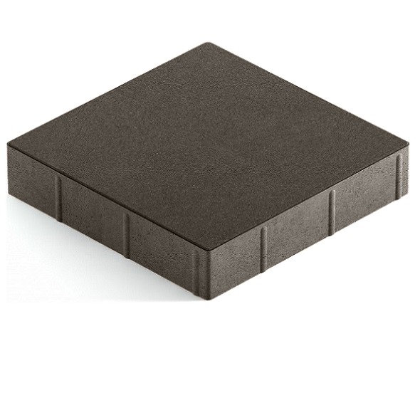 Тротуарная плитка Steingot Практик 60 из серого цемента с полным прокрасом квадрат темно-серая 300х300х60 мм