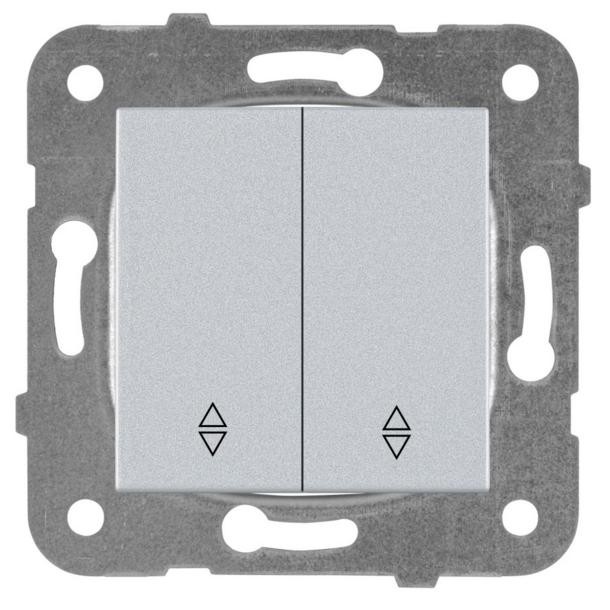 Механизм переключателя Panasonic Karre Plus WKTT00112SL-RES двухклавишный проходной серебро