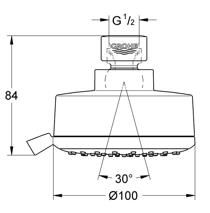 Верхний душ Grohe New Tempesta Cosmopolitan 100 27591001